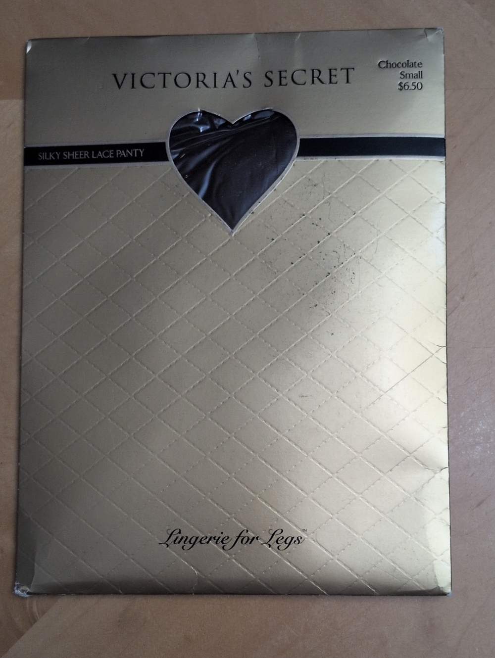 Victoria's Secret Chocolate Brown Silky Sheer Lace Panty Pantyhose Vintage